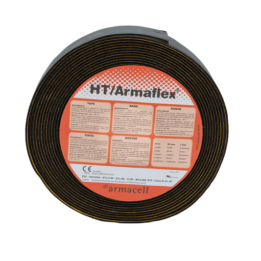 Armaflex HT Kautschuk-Klebeband 15m – Hochtemperatur-Isolierung für Rohre und Anschlüsse - Rohrisolierdiscounter