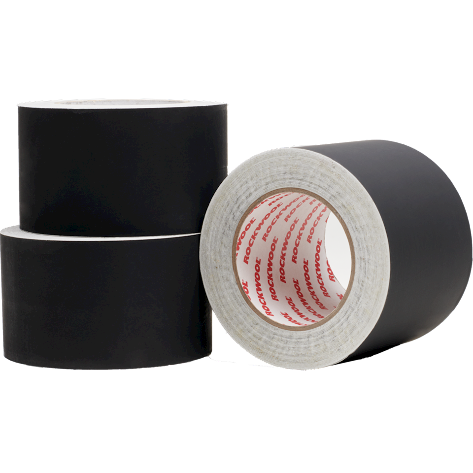 Black Alufix Tape 75mm – Schwerentflammbares Aluminiumklebeband für sichere Rohrisolierung